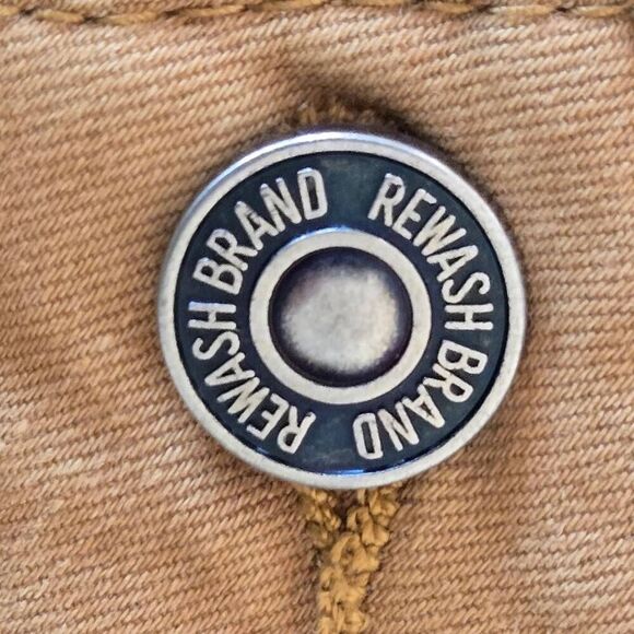 REWASH Brand LA Womens Frayed Cut Off Mid Rise Skinny Jeans Mustard Size 9/29 - Picture 7 of 14